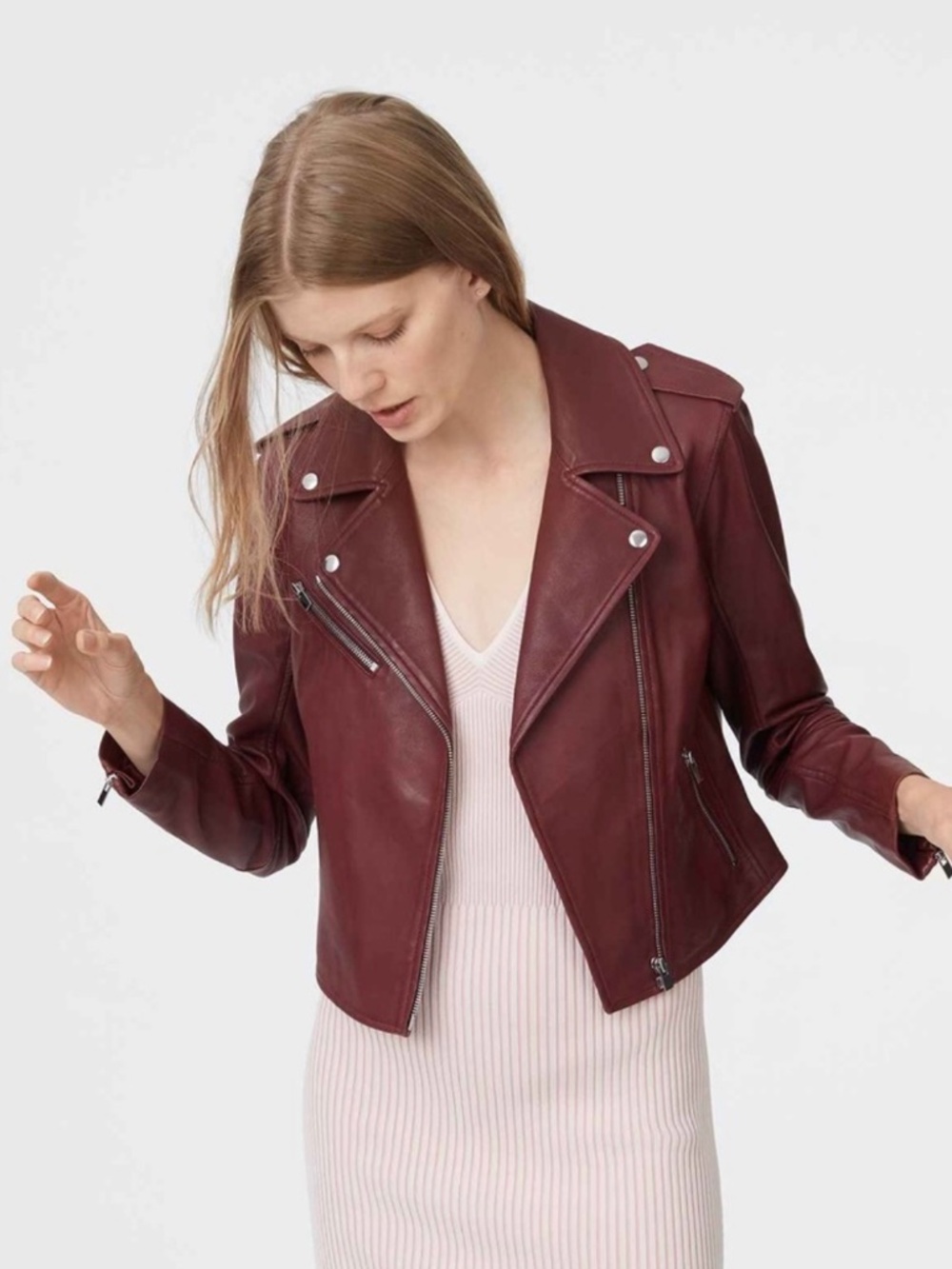 Club Monaco "Gracella" Lamb Leather Jacket